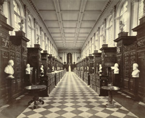 A photo of a hallway at Trinity College.