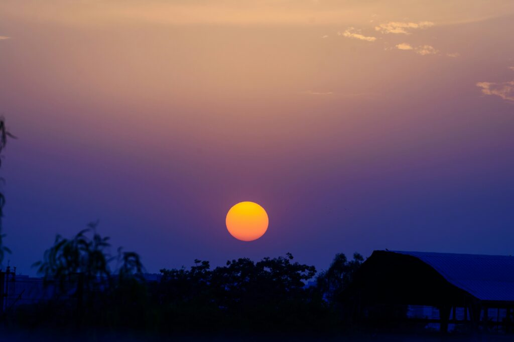 purple and orange sunset